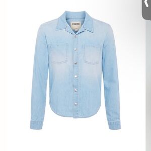 L'AGENCE NWOT XS Isla Denim Cotton Shirt in color Dakota
